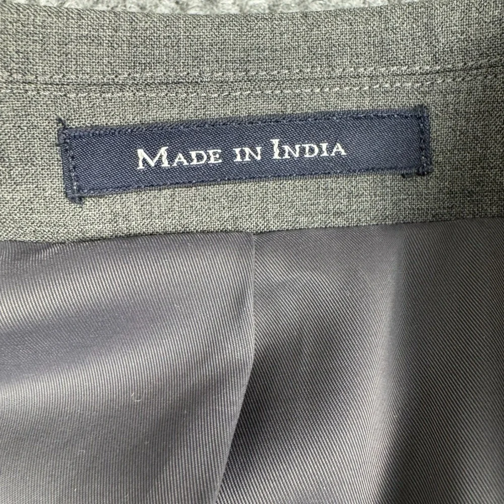 Lands End Sport Coat Mens 40 Gray Wool Blend Two Button Blazer Professional